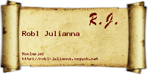 Robl Julianna névjegykártya